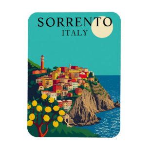 Vintage Sorrento Italien Zitronen Reise Souvenir Magnet