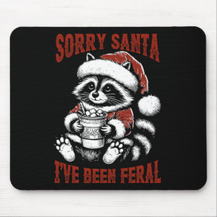 Vintage Sorry Santa, ich war ein wilder Waschbär W Mousepad