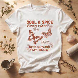 Vintage Soul & Spice Schmetterlings-Grafikt-Shirt T-Shirt