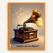 "Vintage Soundwave Art" Notizblock (Vorderseite)