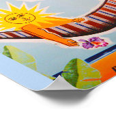 Vintage South America Travel Poster (Ecke)