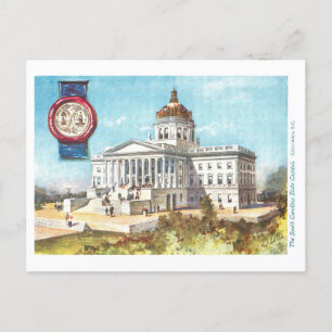 Vintage South Carolina Capitol mit Siegel Postkart Postkarte
