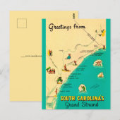 Vintage South Carolina Coast Postcard Postkarte (Vorne/Hinten)