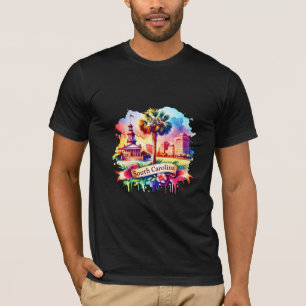 Vintage South Carolina Karte Retro us Staat T-Shirt
