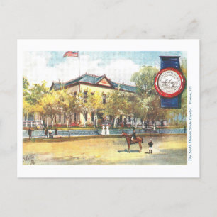 Vintage South Dakota Hauptstadt mit Siegel Postkar Postkarte