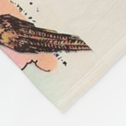 Vintage South Dakota Map Fleece Throw (Ecke)