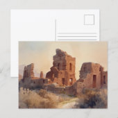 Vintage Southwestern Ruins Illustration Postkarte (Vorne/Hinten)