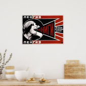 Vintage sowjetische Buchpublikumswerbung Poster (Küche)