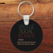 Vintage Sozialarbeiterspende Schlüsselanhänger (Vorderseite)