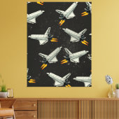 vintage Space-Shuttle-Muster Leinwanddruck (Insitu (Wohnzimmer))