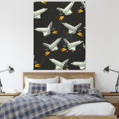 vintage Space-Shuttle-Muster Leinwanddruck (Insitu (Schlafzimmer))