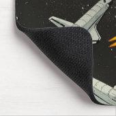 vintage Space-Shuttle-Muster Mousepad (Ecke)