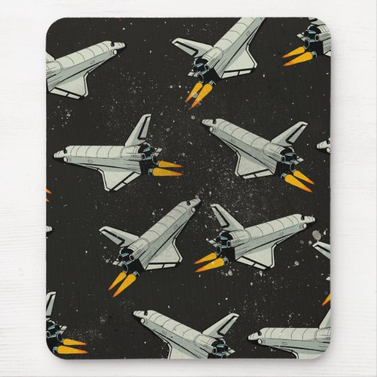 vintage Space-Shuttle-Muster Mousepad (Vorne)