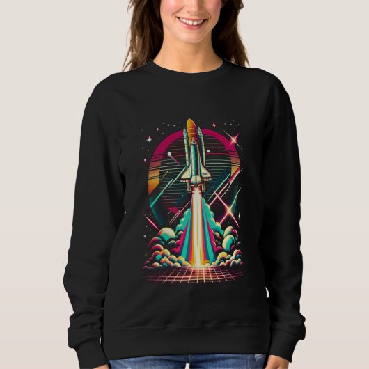 Vintage Space Shuttle Start Kennedy Space Center Sweatshirt (Vorderseite)