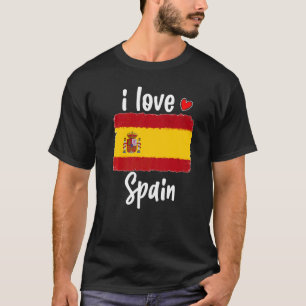 Vintage-Spanien-Flagge Stolz für Männer Frauen Kin T-Shirt