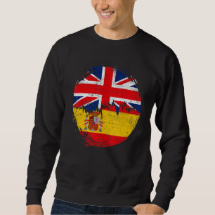 Vintage-Spanisch mit britischen Flaggenwurzeln Spa Sweatshirt