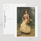 Vintage spanische Kunst Feiertagspostkarte (Vorne/Hinten)