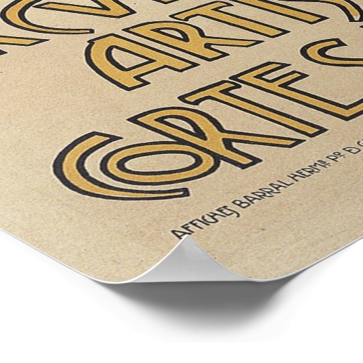 Vintage Spanische Künstlerwerbung Poster (Ecke)