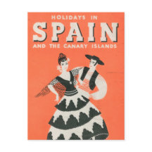 Vintage spanische Reisepostkarte