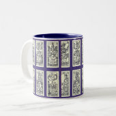 Vintage spanische Tarot-Karten Zweifarbige Tasse (Vorderseite Links)