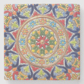 Vintage Spanische Tile Steinuntersetzer (Vorderseite)