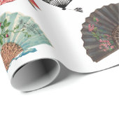 Vintage Spanish Flamenco Dancer women fans art Geschenkpapier (Rolleneckpunkt)