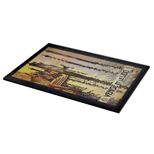 Vintage Spanplatten aus Venedig Italien Schneidebrett (Ecke)