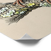 Vintage Sparrow Bird Illustration  Poster (Ecke)