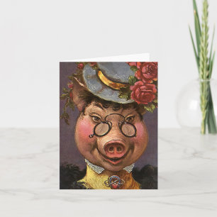 Vintage Spaß-, alberne und lustigeviktorianische Karte