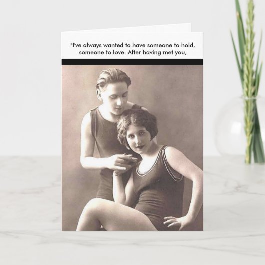 Vintage Spaßkarte Feiertagskarte (Vorderseite)