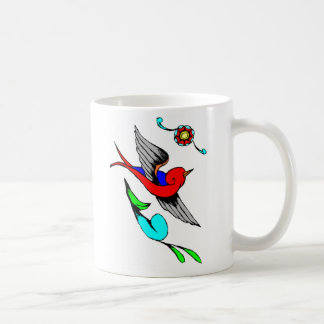 Vintage Spatzen-Tätowierung Kaffeetasse