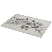 Vintage Spatzen-Vogel-personalisierter Schneidebrett (Ecke)