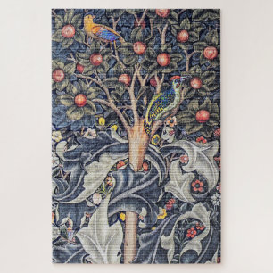 Vintage-Specht-Blumen-Tapisserie William Morris Puzzle