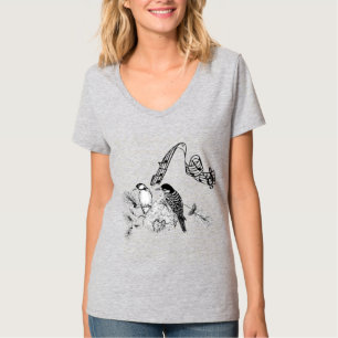 Vintage Specht Rustikale Landliebe Vögel T-Shirt