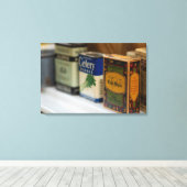 Vintage Specksammlung Leinwanddruck (Insitu (Holzboden))