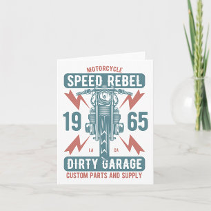 Vintage-Speed-Rebel-Motorrad 1965 Karte