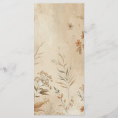 Vintage Speisekarte des Botanischen Boho Menükarte (Rückseite)