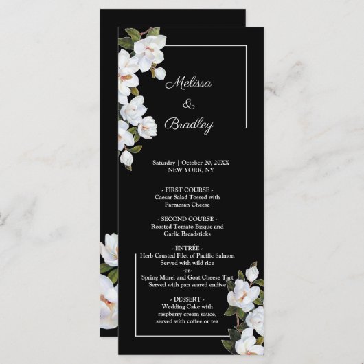 Vintage Speisekarte Programm (Vorne/Hinten)