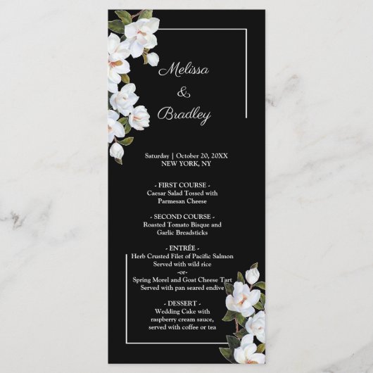 Vintage Speisekarte Programm (Vorderseite)