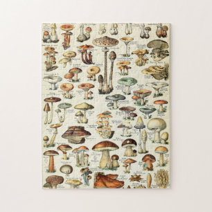 Vintage-Speisepilzkarte Puzzle