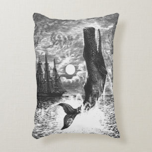 Vintage Spermienwale, Meerestiere Dekokissen