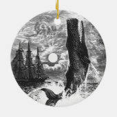 Vintage Spermienwale, Meerestiere Keramik Ornament (Hinten)