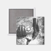 Vintage Spermienwale, Meerestiere Magnet (Vorderseite/Rückseite)