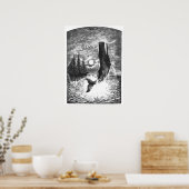 Vintage Spermienwale, Meerestiere Poster (Küche)