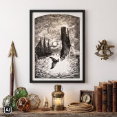 Vintage Spermienwale, Meerestiere Poster