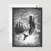 Vintage Spermienwale, Meerestiere Postkarte (Vorne/Hinten)