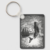 Vintage Spermienwale, Meerestiere Schlüsselanhänger (Vorderseite)