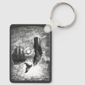 Vintage Spermienwale, Meerestiere Schlüsselanhänger (Rückseite)