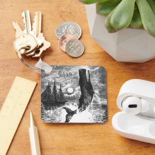 Vintage Spermienwale, Meerestiere Schlüsselanhänger (Schreibtisch)