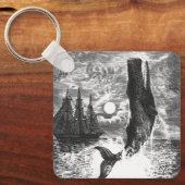 Vintage Spermienwale, Meerestiere Schlüsselanhänger (Vorderseite)